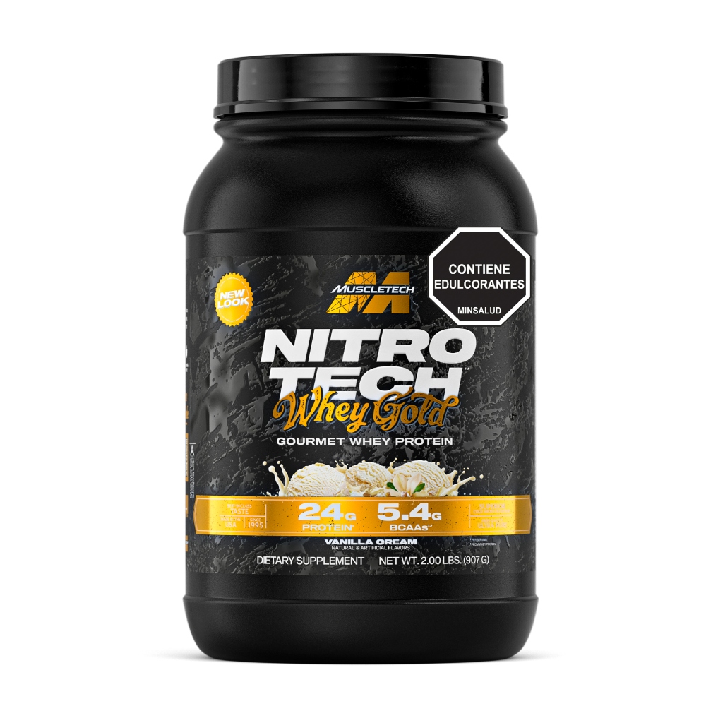 Nitro tech 100% whey gold 2 Lb vainilla